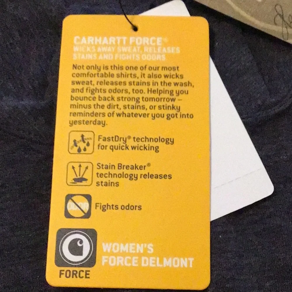 Carhartt Force Delmont Long sleeve Quarter zip Performance Shirt XL Charcoal - Picture 5 of 5